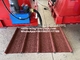 Máquina de moldagem de rolos de chapas de telhado de corte hidráulico para aço colorido