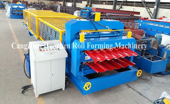 1250 milímetros galvanizaram o rolo da folha que forma o poder da máquina 5.5kw, máquina da fábrica de aço da telha