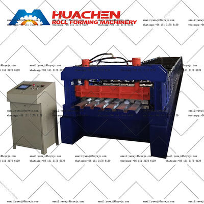 Máquina de conformação de rolos para piso de convés de aço galvanizado pré-pintado / aço galvanizado de 1,2 mm