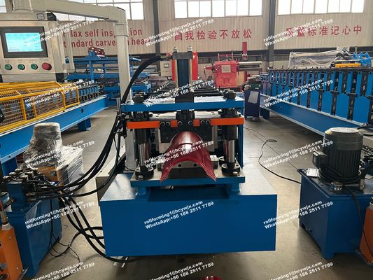 Máquina automática de moldagem de rolos de tampa de cascalho, máquina de fabricação de telhas de telhado, corte hidráulico