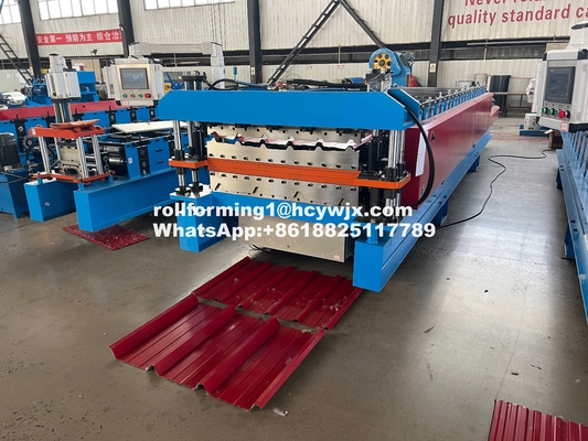 Máquina de moldagem de camadas duplas para placas de telhado metálicas de 15-20 m/min