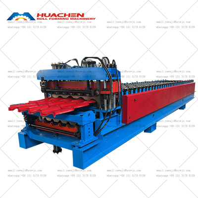 Máquina de revestimento de painéis de telhado de chapa trapezoidal vidrada