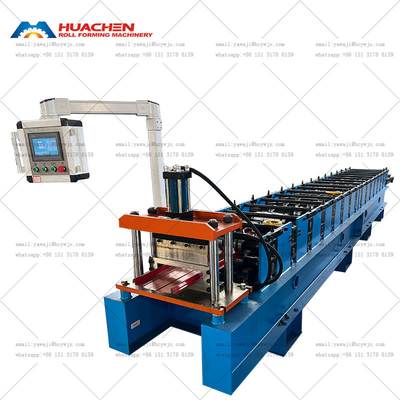 Máquina de painéis de telhado trapezoidal de camada única produz eficientemente com acionamento de cadeia