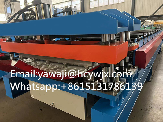 Máquina de moldagem de rolos de telhado de metal para produção de velocidade 15m/min Diâmetro do eixo 70mm