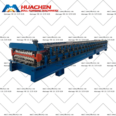 1250 mm Largura do material Máquina de moldagem de rolos de dois decks com 380v 50Hz 3 fases Sistema elétrico
