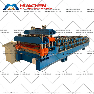 380v 50Hz 3 Fases Voltagem Máquina de Formar Roll Duplo Deck Com CR12 material de corte feito