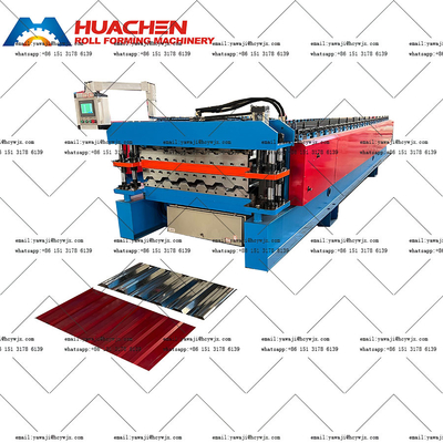 1250mm Largura do material Máquina de moldagem de rolos de dois decks com velocidade de 15m/min