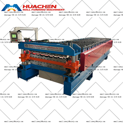 Máquina de moldagem de rolos de dois andares flexível com potência total de 5,5 kW e material de corte CR12 para necessidade de produção personalizada