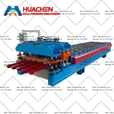 Máquina de moldagem de rolos de telhas vidradas de 1200 mm com 14 estações