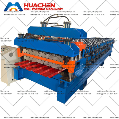 Máquina de fabricação de chapas metálicas de rolos de duplo deck