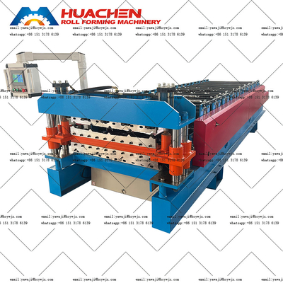 Máquina de moldagem de rolos de camada dupla de silos de metal profissional