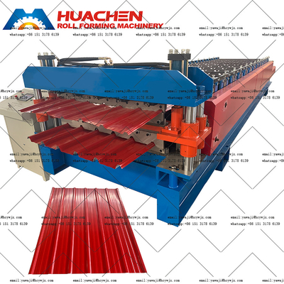 Máquina de moldagem de rolos de dupla camada de telhado de 1250 mm 380v