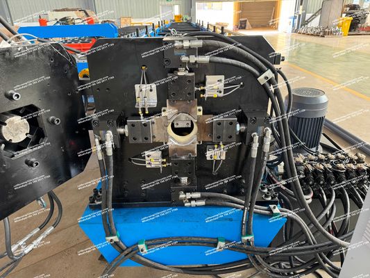 Máquina de moldagem de rolos de tubulação de 100 mm de tubo redondo de descida Tipo de corte hidráulico