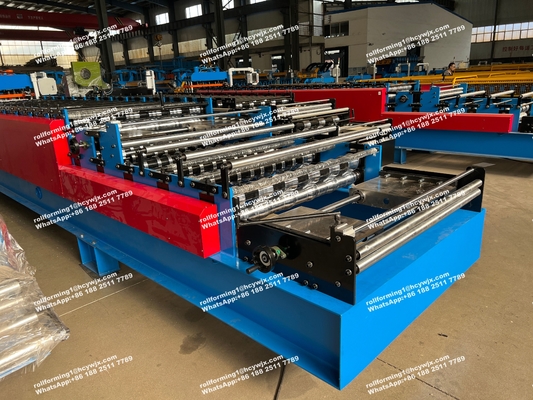 Rolo de formação da dupla camada de 18 estações que forma a máquina para os painéis de parede do telhado do metal