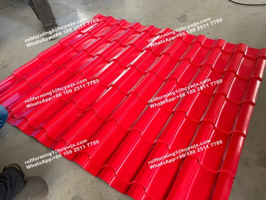 Máquina de moldagem de rolos de camada dupla com controle PLC para produção de telhas de largura 1250 mm e espessura 0,3-0,6 mm