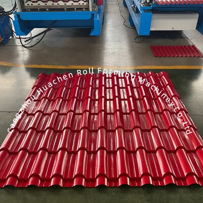 Máquina de Conformação de Telhas Esmaltadas com 18 Rolos e Largura de Material de 1200mm, com Potência de 5,5KW para Telhas de Cobertura PPGI/GI