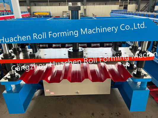 Máquinas e aparelhos de construção de materiais personalizados - Máquina de formação de chapas de revestimento de painéis de telhado de ferro trapezoidal