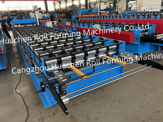 Máquinas e aparelhos de construção de materiais personalizados - Máquina de formação de chapas de revestimento de painéis de telhado de ferro trapezoidal