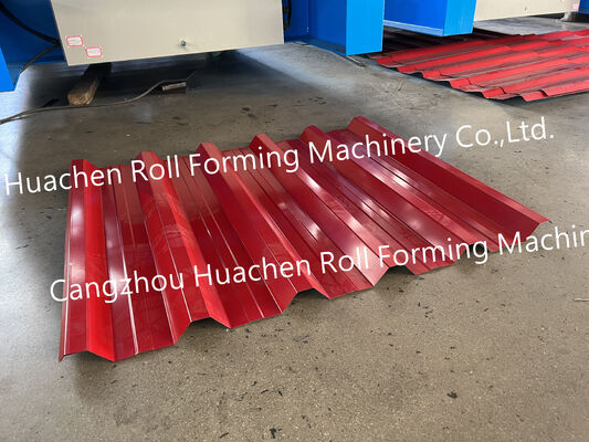 Máquinas e aparelhos de construção de materiais personalizados - Máquina de formação de chapas de revestimento de painéis de telhado de ferro trapezoidal