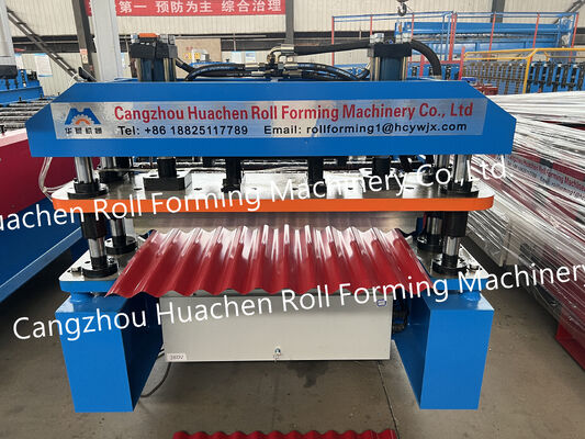 Máquina de fabricação de telhados de chapas metálicas Máquina de fabricação de telhados corrugados e trapezoides Máquina de formação de rolos de telhados