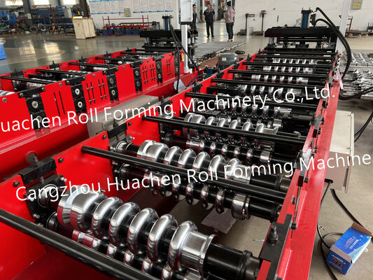 Máquina formadora de chapa de painel de telhado trapezoidal e ondulado de aço metálico de camada única