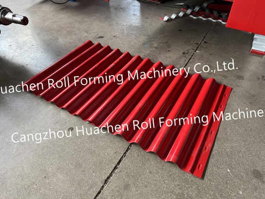 Máquina formadora de chapa de painel de telhado trapezoidal e ondulado de aço metálico de camada única