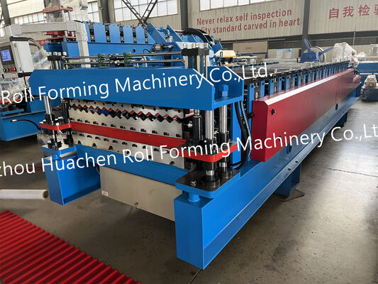 Máquina de fabricação de painéis de telhado de chapa de aço de alta qualidade / Máquina de formação de azulejos vidrados de camada dupla