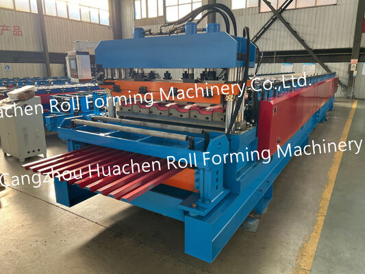Máquina para revestimento de telhados de chapas metálicas trapezoidais, máquina de fabricação de azulejos, máquina de formar folhas de azulejos de telhado