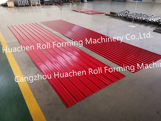 Trapezoidal ondulado vidrado passo telha de pressão telhado Roofing Sheet Roll Ex-formando máquina de fazer máquinas preço fabricante