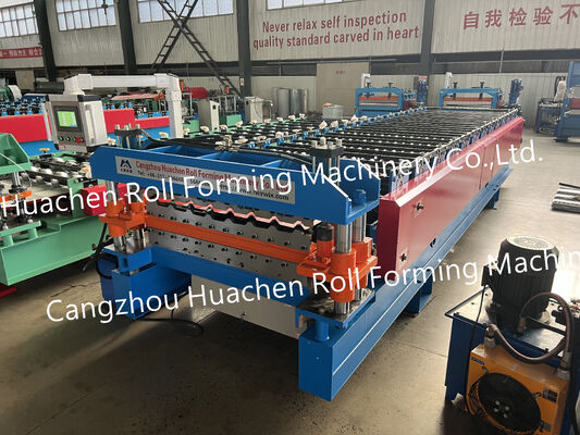 Máquina de fabricação de placas de telhado de aço metálico