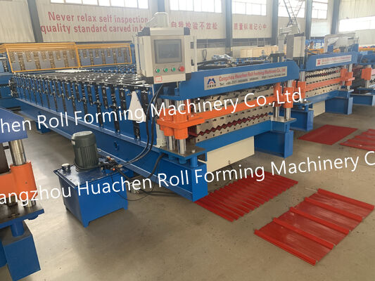 Máquina formadora de rolos de telha de dupla camada de saída da China