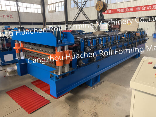 PLC-Controlled High-Speed Trapezoidal Colored Steel Roofing Panel Roll Forming Machine Pump Gearbox
