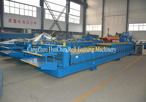 Rolo vitrificado dupla camada do controle do PLC de Siemens que forma a máquina para o telhado