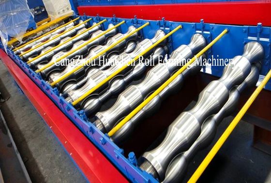 rolo personalizado 440V da dupla camada do perfil do telhado que forma a máquina para o CE do telhado