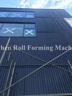 Folha do telhado da placa de aço que faz a máquina, painel de parede que forma a máquina com Decoiler hidráulico