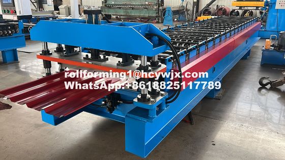 914 mm Largura da bobina G550 Roofing Sheet Roll Forming Machine Plc Control