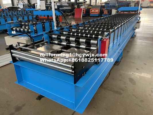 914 mm Largura da bobina G550 Roofing Sheet Roll Forming Machine Plc Control