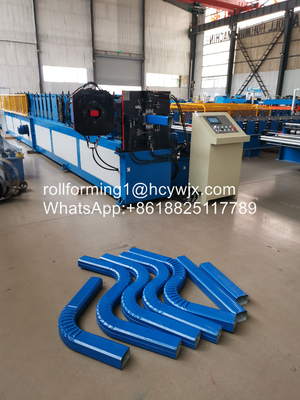 Eficiência de produção Máquina de escoamento de calhas movida por motor de 5,5 kW