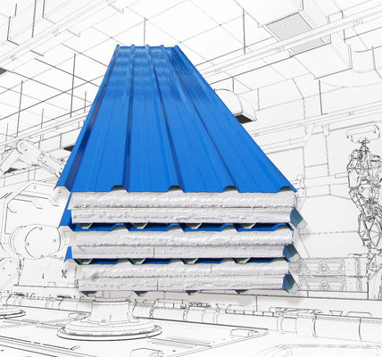 Linha de produção automática do painel de sanduíche do Eps com 6 fileiras 3KW