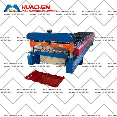 Máquina de moldagem de rolos de telhado de grande comprimento personalizável com diâmetro de eixo de 70 mm e tensão de 380v 50Hz de 3 fases