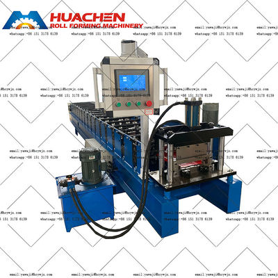 Máquina de moldagem de rolos de telhado hidráulico durável com espessura de material de 0,3-0,6 mm e material de corte CR12