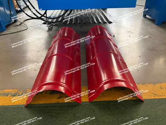 Rolo de alta velocidade do telhado do tampão de Ridge do telhado da chapa de aço da cor que forma a telha que faz a máquina