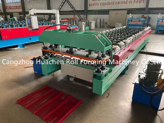 15-20m/min Velocidade 0,3-0,6mm Espessura do material Chain Drive Roofing Sheet Roll Forming Machine para azulejos metálicos e painéis de telhado