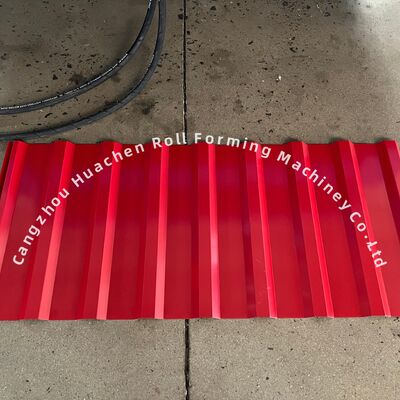 Máquina de formação de rolos corrugados de dupla camada de alta velocidade de 15 m/min com controlo PLC da Panasonic e 45# de apagão de aço