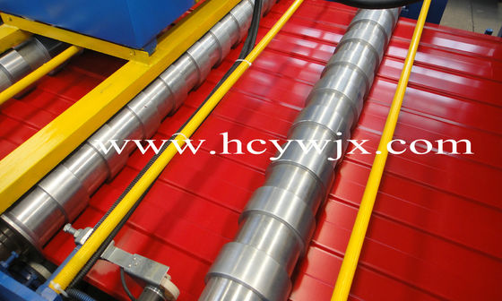 Rolo de alta velocidade azul do painel do telhado que forma a máquina/rolo anteriores