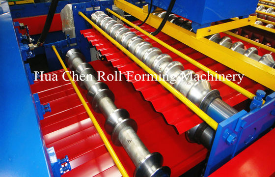 Rolo da chapa de aço da cor do painel do telhado da dupla camada que forma a máquina com 12/13 fileiras