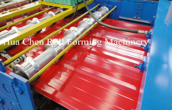 Rolo do painel do telhado da dupla camada da placa de aço da cor que forma a largura da máquina 1200/1250mm