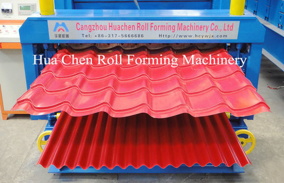 Máquina de Conformação de Rolo de Dupla Camada com Controle PLC para Espessura de Aço de 0,3-0,6mm e Largura de 1250mm