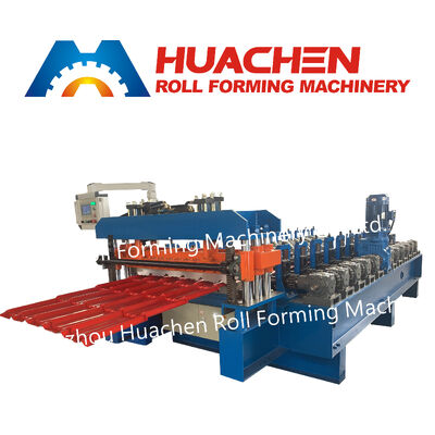 Máquina automática de laminação de chapas onduladas de metal de camada única - Fabricação de telhados - Máquina de laminação de azulejos - Equipamento industrial