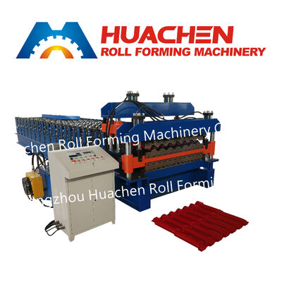 Máquina de fabricação de telhados metálicos de tufo com pre-cutter Max Rib AG Panel Roll Forming Machine